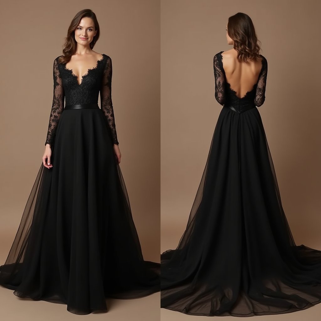 🔹 Black wedding dress | فستان زفاف أسود | Vestido de novia negro
🔹 Gothic wedding dress | فستان زفاف قوطي | Vestido de novia gótico
🔹 Long sleeve lace bridal gown | فستان زفاف بأكمام دانتيل طويلة | Vestido de novia con mangas largas de encaje
🔹 Alternative bridal dress | فستان زفاف بديل | Vestido de novia alternativo
🔹 Elegant black gown for weddings | فستان زفاف أسود أنيق | Vestido de novia negro elegante