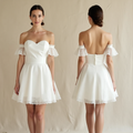 🔹 Short wedding dress | فستان زفاف قصير | Vestido de novia corto
🔹 Off-the-shoulder bridal gown | فستان زفاف مكشوف الأكتاف | Vestido de novia sin hombros
🔹 Casual wedding dress | فستان زفاف بسيط | Vestido de novia informal
🔹 A-line mini wedding dress | فستان زفاف قصير A-line | Vestido de novia corto en A-line
🔹 Romantic satin bridal gown | فستان زفاف ساتان رومانسي | Vestido de novia romántico de satén

